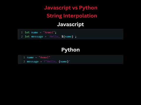 Javascript Vs Python String Interpolation Tutorial 6 Javascript Python Coding Shorts Ytshorts