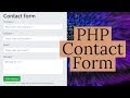 How to Create A PHP Contact Form | PHP Tutorial