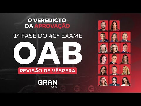 Revisão de Véspera OAB - 1ª fase do 40º Exame