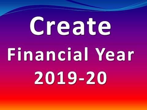 Create New Financial Year