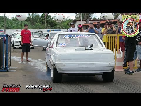 Gol aspirado 8V Dianteira Super - Estréia na casa dos 6s no Ilha Race