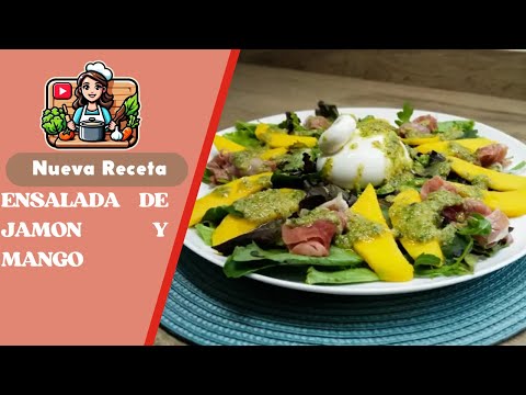 facil y rápida ENSALADA de JAMÓN y MANGO🥭🥭 con un rico PESTO