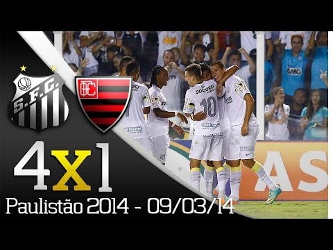 Santos 4x1 Oeste - Gols - Paulistão 2014 (09/03/14)