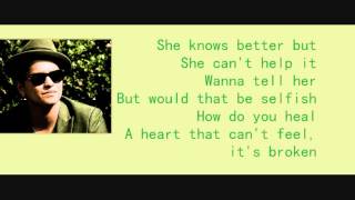 Bruno Mars - All she knows karaoke with lyrics