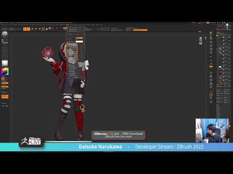 LIVE Look Into ZBrush 2022! Designing a Character From Scratch - Daisuke Narukawa