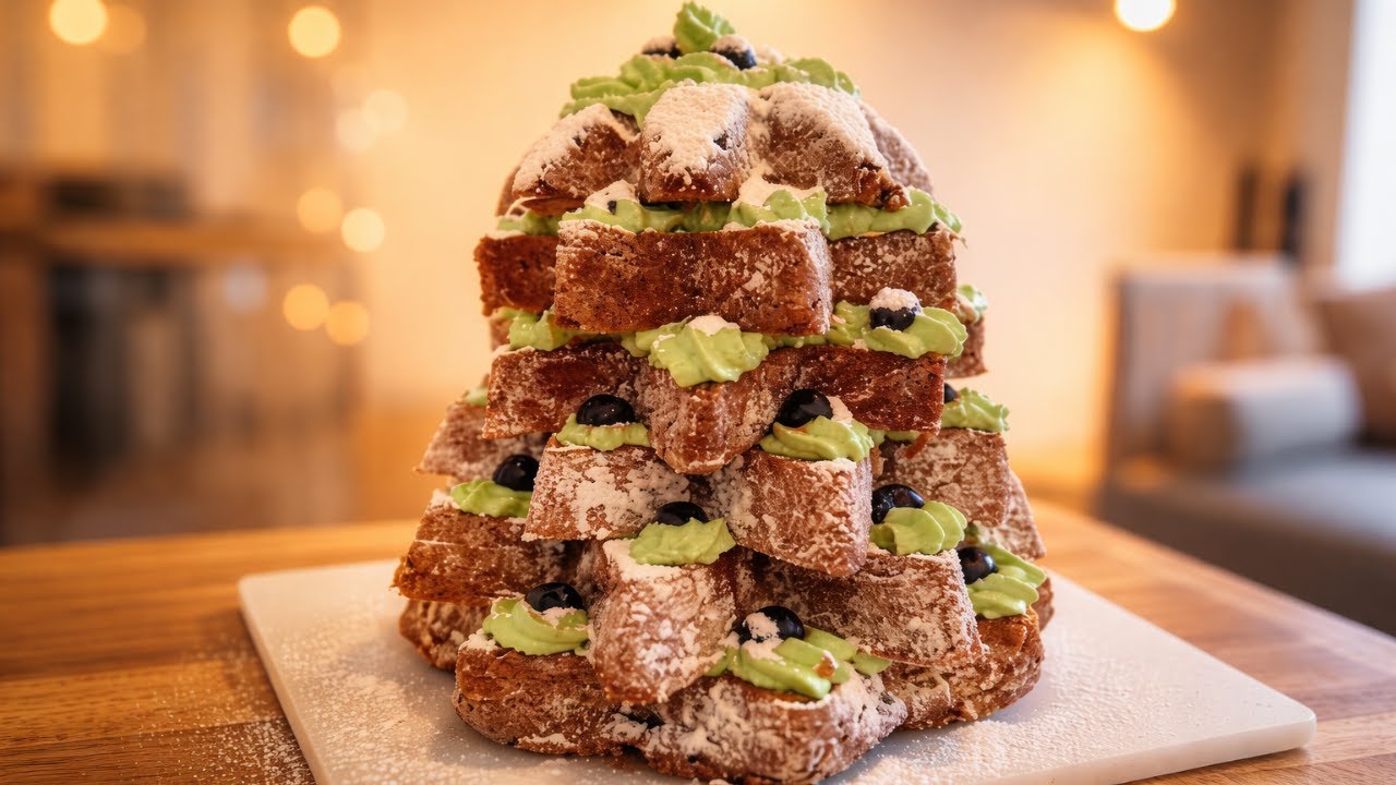 No-Bake Pandoro Cake with Mascarpone Cream and Cherries by Kitchen Crowned — recipe photo