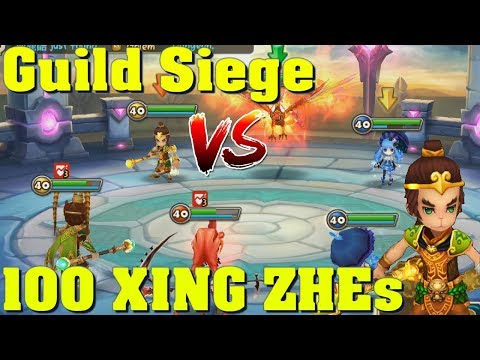 Summoners War - Guild Siege vs Xing Zhe's Defenses!!!