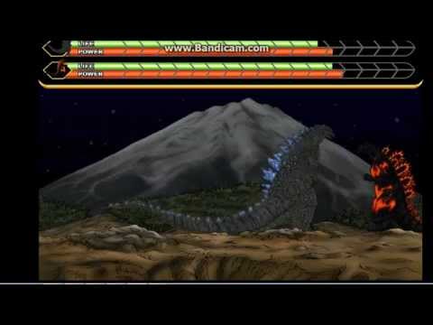 Legendary Godzilla 2014 Vs. Burning Godzilla  (1995 Gojira)   - Godzilla Daikaiju Battle Royale