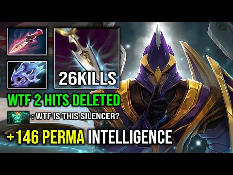 WTF +146 Permanent Intelligence 2 Hits Delete Hyper Carry Silencer Pure Glaives 7.32e Dota 2