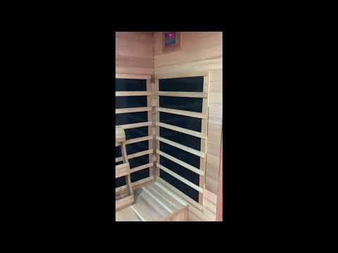4-Person Indoor Infrared Cedar Sauna video walkthrough