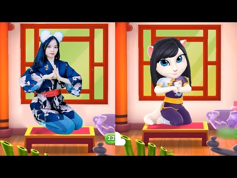 Imitate Angela Martial Arts Training - My Talking Angela New Update In the Real Life Trending