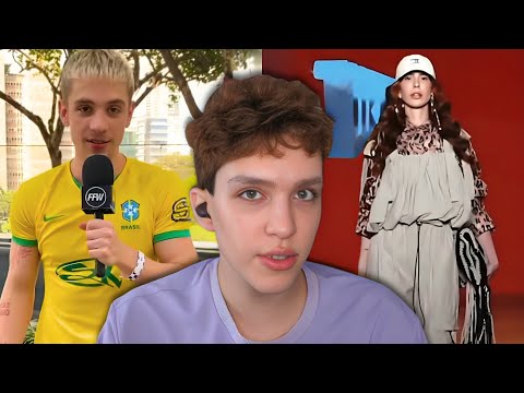 Influenciadores desfilando no SPFW