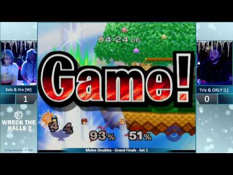 Wreck the Halls 2 - Trix & WIT | ORLY vs. GHQ | Kels & ME | Vro - SSBM - Doubles GFs