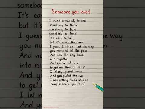 Let's sing and learn English - Someone You Loved Lyrics - Conor Maynard #songlyrics