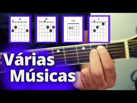Aprenda 9 Músicas de Sertanejo Universitário Com Apenas 4 Acordes e 1 Batida no Violão (POT-POURRI)