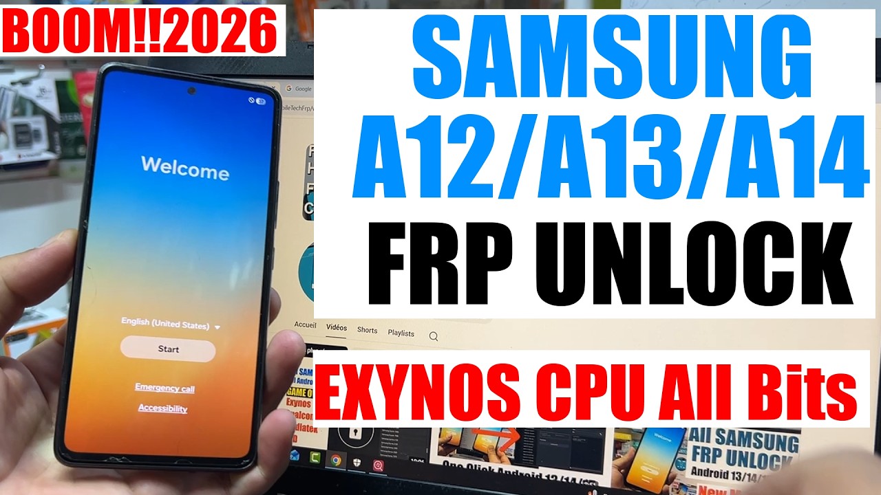 Samsung A12/A13/A14 FRP Bypass 2026, Google Account Remove | A12, A13, A14 5G FRP Android 13/14/15