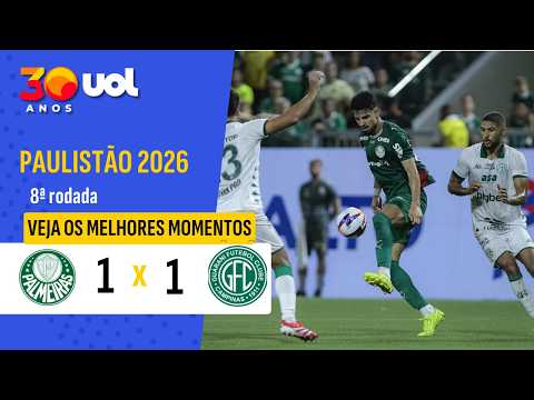 PALMEIRAS 1 X 1 GUARANI | 8ª RODADA DO PAULISTÃO | MELHORES MOMENTOS E GOLS DE LUCCA E FLACO LÓPEZ