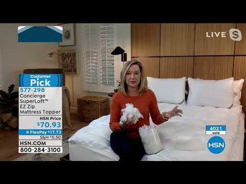 Concierge Collection SuperLoft EZ Zip Mattress Topper