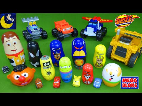 LOTS of Suprise Nesting Dolls Mega Bloks Blaze and the Monster Machines Disney Cars Paw Patrol Toys