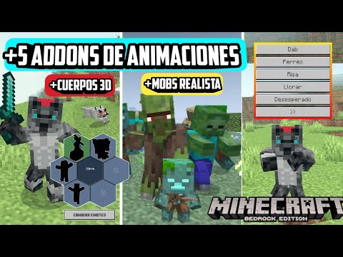 5+ New Realistic 3D Animation Addons For Minecraft PE 1.17 And 1.18 Bedrock Mods