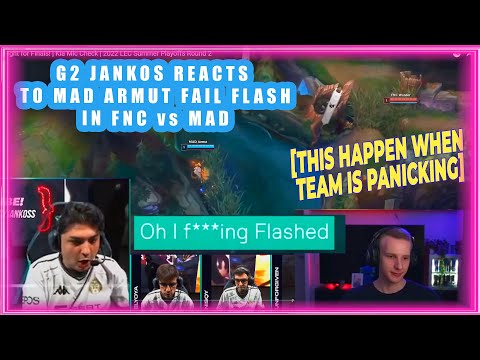 G2 Jankos Reacts To MAD Armut Fail Flash In FNC vs MAD