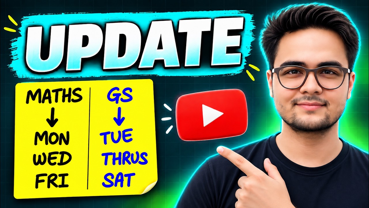 BIG UPDATE 🔥 Maths & GS New Schedule