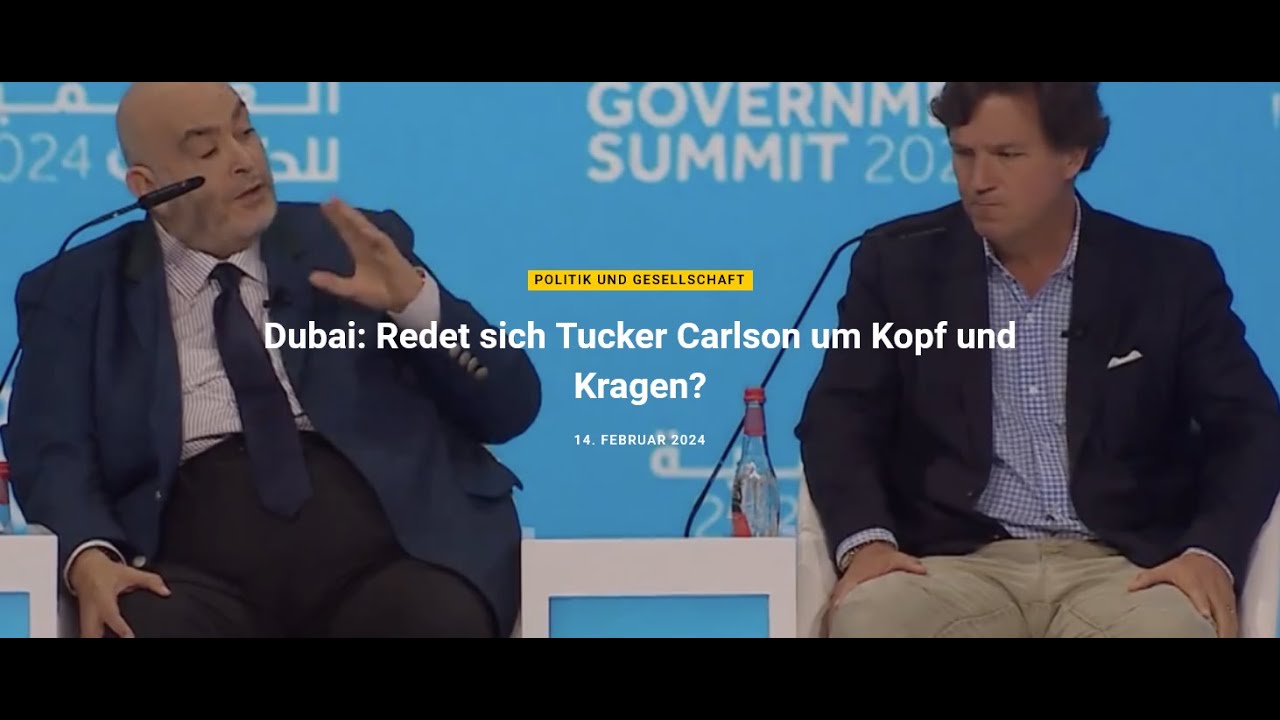 ⁣Dubai: Redet sich Tucker Carlson um Kopf und Kragen?