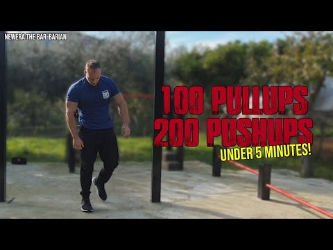 I DID IT! 100 Pullups/200 Pushups 5MD (Under 5 Minutes!) - Serg aka NewEra The Bar-Barian