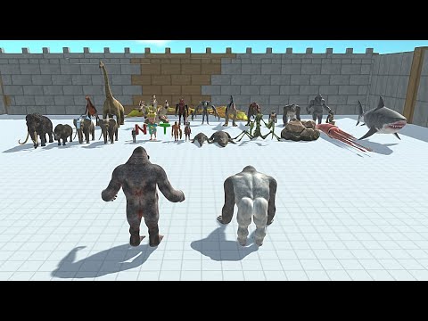 GORO WITH OLD GORO VS BOSS & MINIBOSS - Animal Revolt Battle Simulator