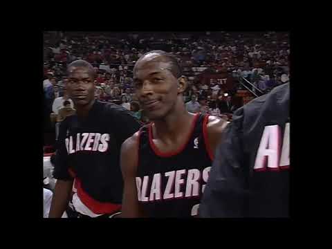 NBA Finals 1992   Game 1  Portland TrailBlazers vs  Chicago Bulls  Clyde Drexler vs  Michael Jordan