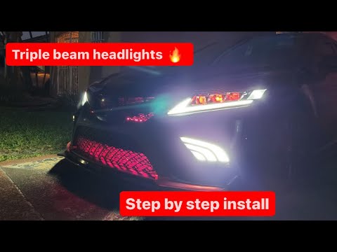 2018-2023 Toyota Camry triple beam headlights install