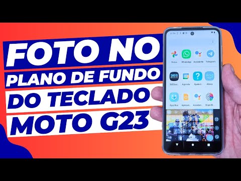 HOW TO SET A (PHOTO AS BACKGROUND) ON THE MOTOROLA MOTO G23 CELL PHONE KEYBOARD