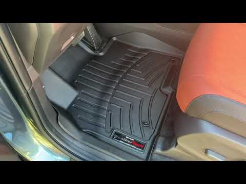 WeatherTech floor mats in a 2022 Kia Carnival
