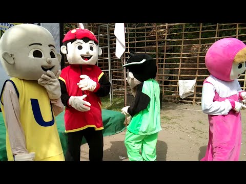 COSPLAY BoBoiBoy, Adu Du, Upin Ipin & Masha Menghibur Peserta Balap Karung, Badut-Badut Lucu Video