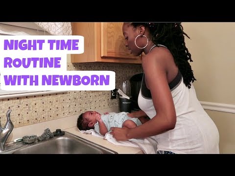 NIGHT TIME ROUTINE WITH NEWBORN | RAVIN SIMONE Video
