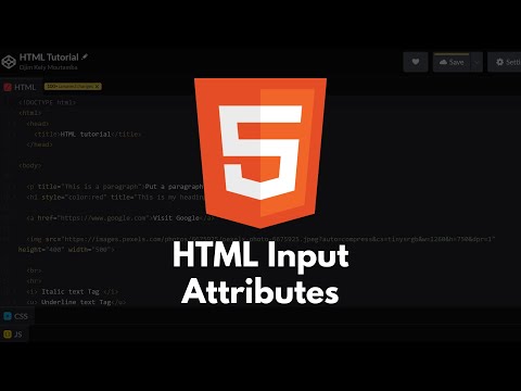 Html Tutorial 27 Html Input Types Attributes Explained