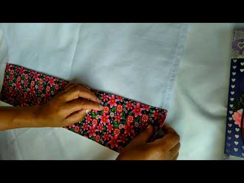 Faça você mesmo(a). Pano de copa com barrado para pintar.