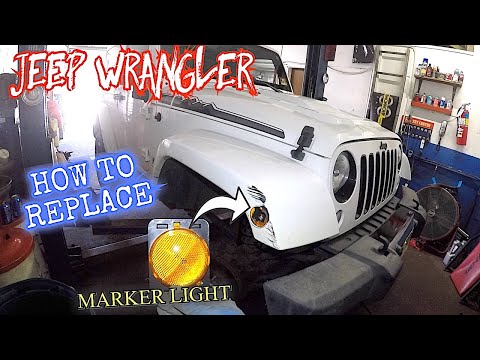 Jeep Wrangler front fender side marker light replacement