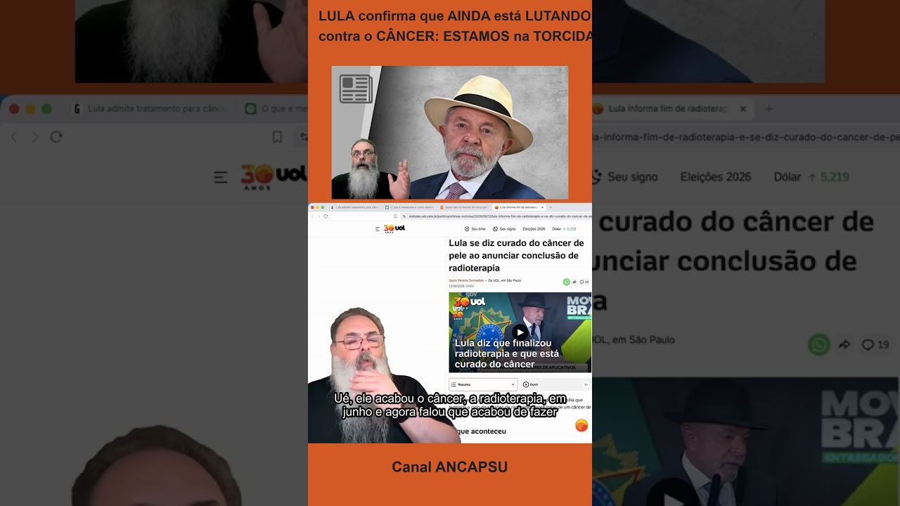 LULA confirma que AINDA está LUTANDO contra o CÂNCER: ESTAMOS na TORCIDA #Shorts