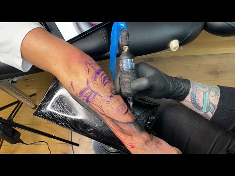 LIVE TATTOO: CLOSEUP PORTRAIT (Using Bishop Wand Shader)