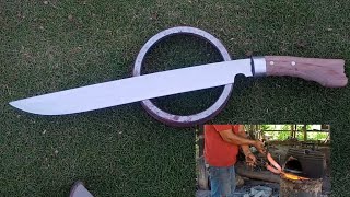 Download lagu proses membuat golok sederhana dari bearing/making a machete mp3