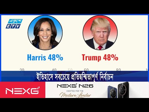 কমলা হ্যারিস ও ডোনাল্ড ট্রাম্পের মধ্যে হাড্ডাহাড্ডি লড়াই