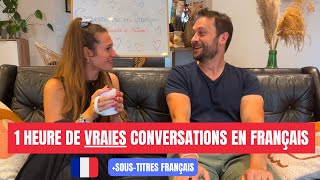 1 hour REAL French conversations 🇫🇷 (with subtitles)