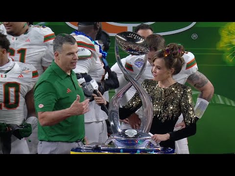 Miami’s trophy presentation after winning the Cotton Bowl vs. Ohio State | ESPN College Football