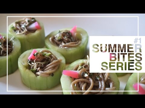 FRESH SUMMER BITES | Soba in Cucumber Cups