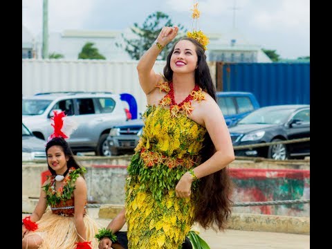 Beautiful Tau'olunga Tongan Dance - Fakame'ite - Friendly Island Shipping - MV Tongiaki Ferry Launch