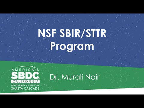 Overview of the National Science Foundation's SBIR/STTR Program, April 22, 2021