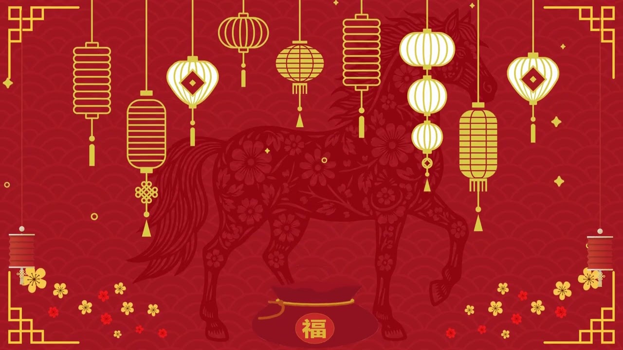 Chinese New Year Festival 2026 🎊 | Red & Gold Prosperity Visual Video loop