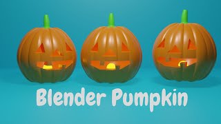Blender Tutorial for Beginners | Halloween Pumpkin Design in blender | Jack-o'-lantern in blender