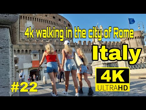 4k walking in the city of Rome Italy 2021 ( Castel Sant'Angelo)